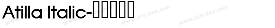 Atilla Italic字体转换